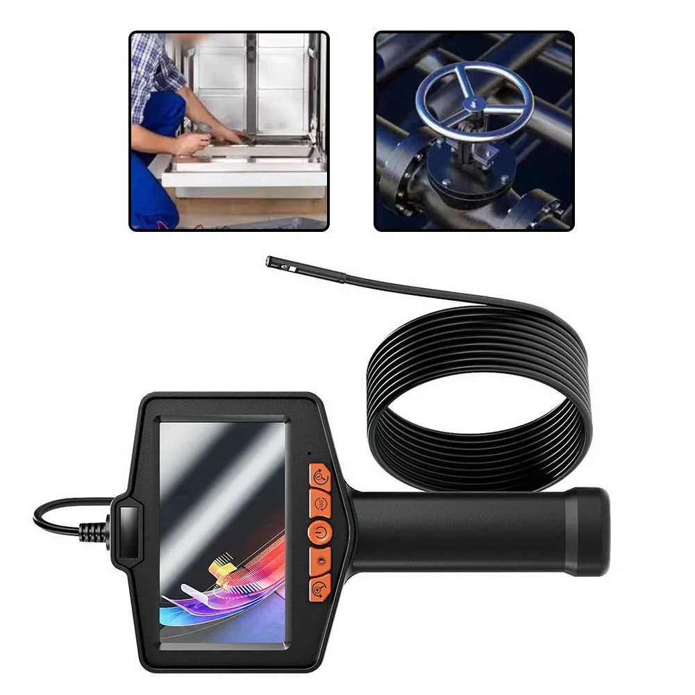 Car Triple Lens Sewer Inspection Camera With Light - 1080P HD, Waterproof, 16.4ft Car Maintenance Tools