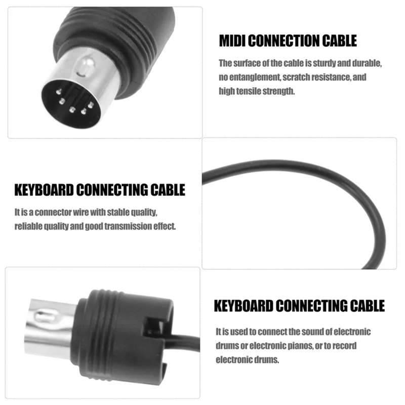 CJSD-2X MIDI DIN 5PIN ذكر إلى كابل ذكر MIDI 5 دبوس DIN التوصيل إلى 5 دبوس DIN تمديد الصوت كابل ذكر Din-5Pin M/M كابل