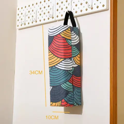 거치대 쓰레기 봉투 보관 행잉 백, 비닐 봉투, 벽걸이 스플라이싱 컬러 풀아웃 분류, 이물질 보관 가방, 1 개