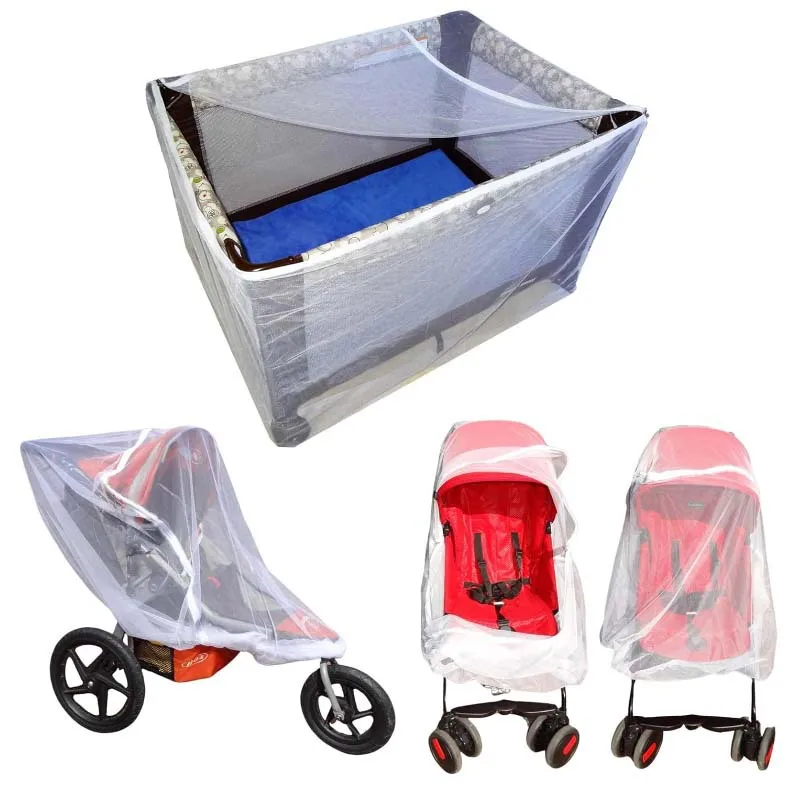 Portable Full-Coverage Baby Bed Mosquito Net with Zipper Encrypted Insect-Proof Canopy for Infants