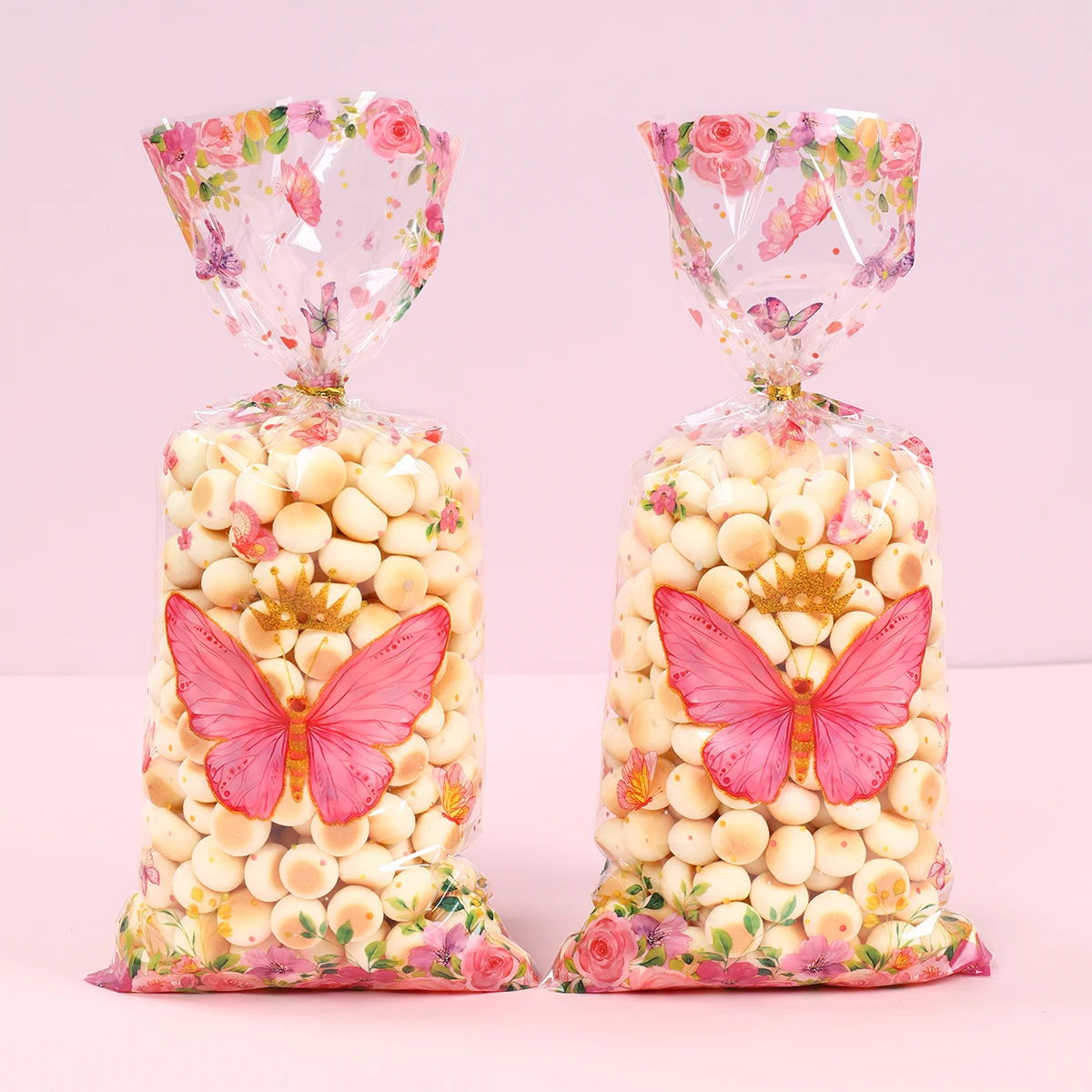 50pcs Butterfly Candy Bags Gift Packing Bags Birthday Party Decor Kids Gift Bag for Guest Girl Birthday Supplies Baby Shower