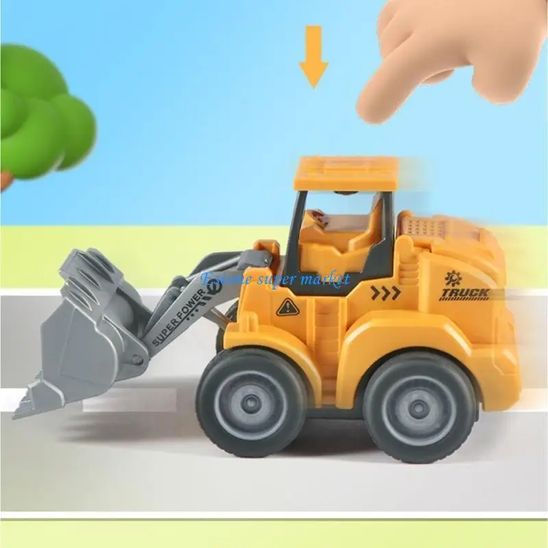 090B Kéo lại Xây dựng Đồ chơi xe hơi cho trẻ Mô hình sát phương tiện Báo chí Active & Go khớp Đồ chơi xe tải Quà tặng vời