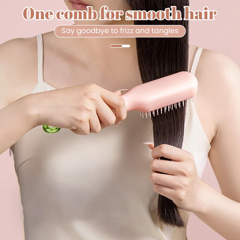 Anti-Static Massage Comb Self-Cleaning Telescopic Comb For Hair Scalp Cleaning Hairdressing Comb Women Salon Styling Tool