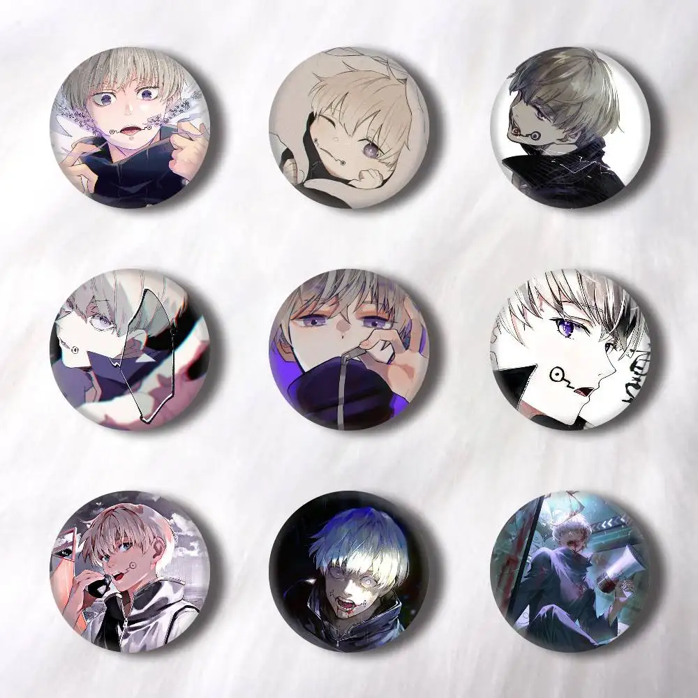 Anime Inumaki Toge Creative Round Button Badges Cute Pin Brooch for Backpack Clothes Lapel Jewelry Accessories Friends Gift
