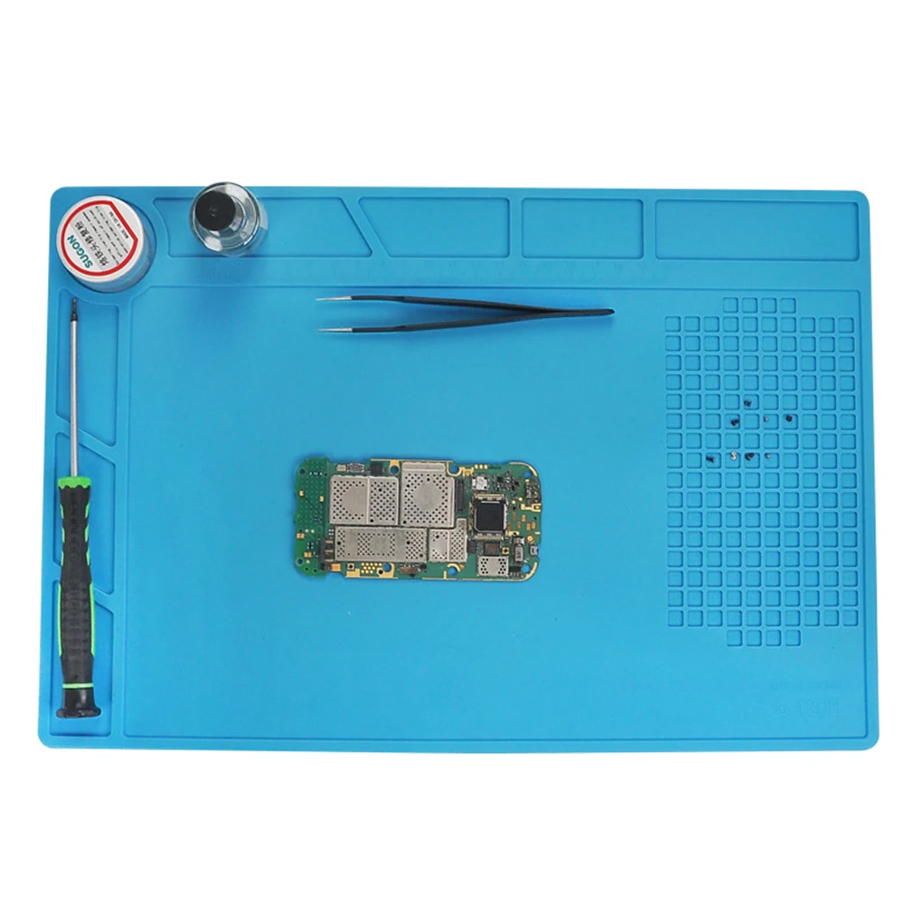 ESD Welding Mat With Magnetic Heat Insulation Working Pad Silicone Soldering Mat Soldering Work Station Pad For Phone Welding