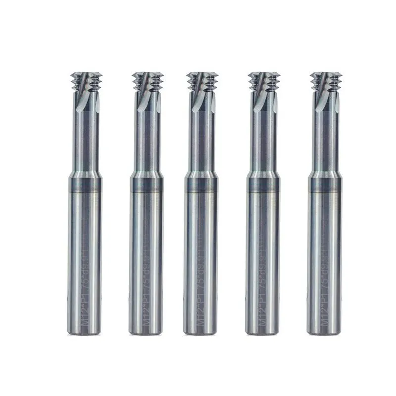 XCAN Thread Milling Cutter M1.0-M12 Metric Thread End Mill 3 Flute 60D Tungsten Carbide Router Bit for Metal Aluminum Cutting