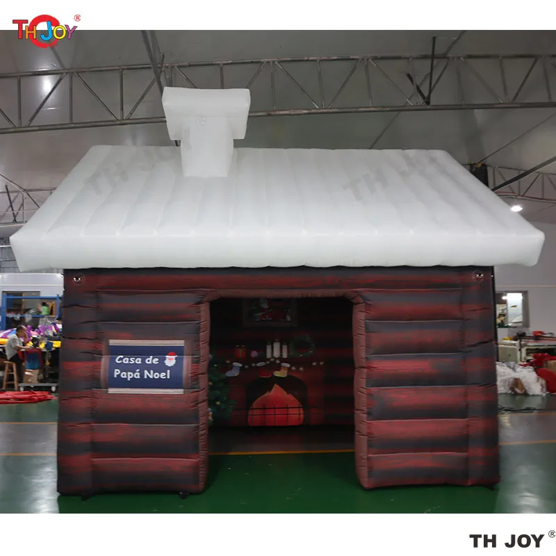 5X4M Large Santa Claus Inflatable Grotto Tent Outdoor Christmas Decorations Design