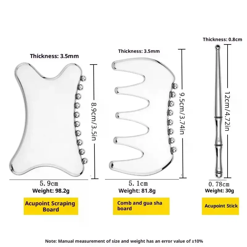 Доска Гуаша Массаж Гуаша для лица Массажер для тела из нержавеющей стали Скребок для лица SPA Гуаша Скребок для шеи и спины