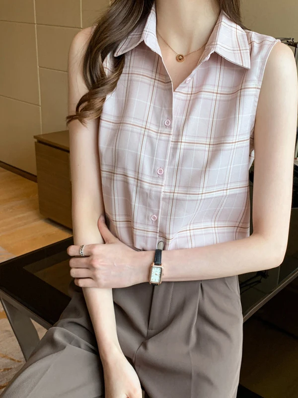 العصرية منقوشة irt المرأة Svel صيف جديد Sle Busin عادية خمر هونغ كونغ نكهة الشيفون الأعلى الكورية Sle Stra...