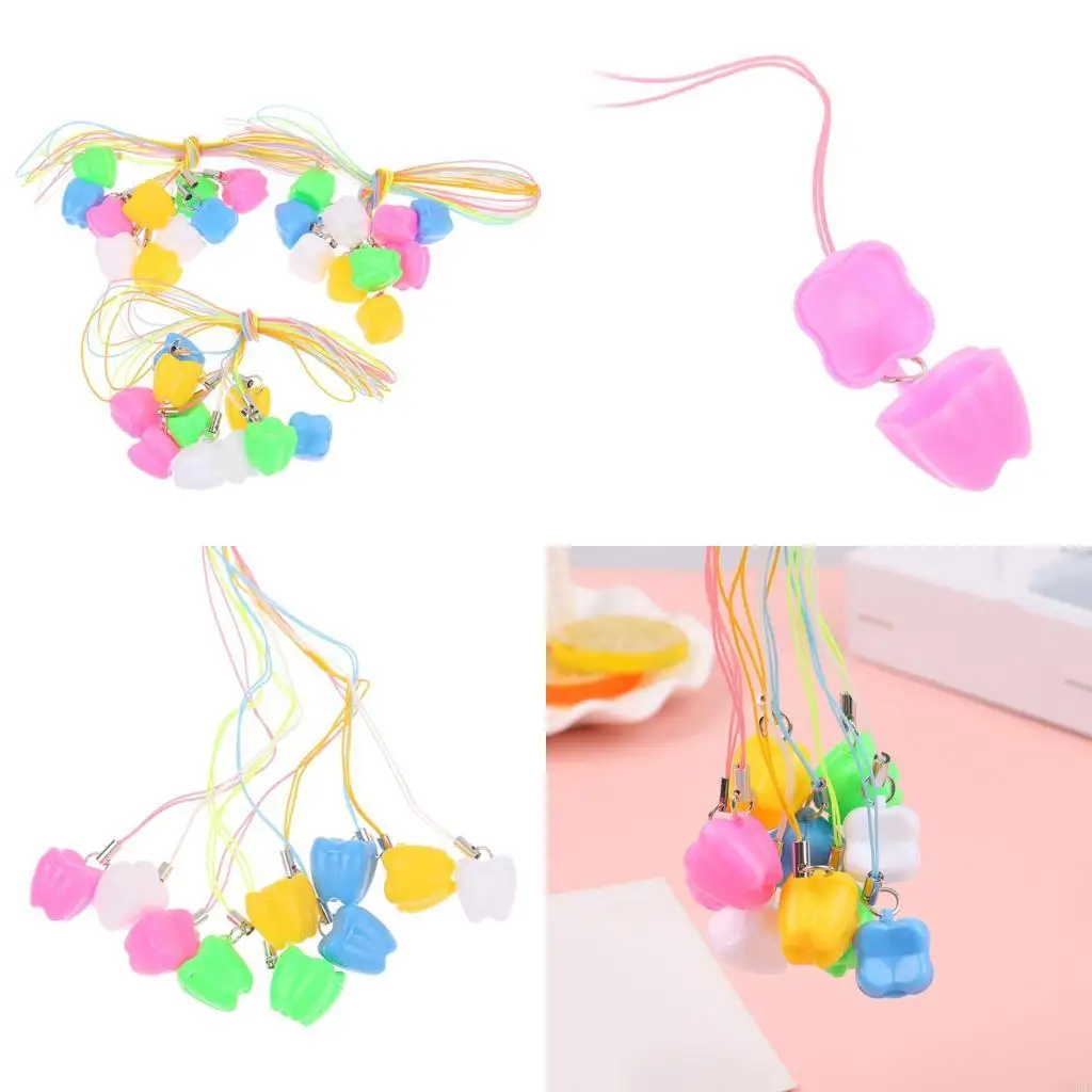 

Мультяшный пластиковый держатель для детских зубов, компактный размер, пылезащитный чехол, сбор первичных зубов