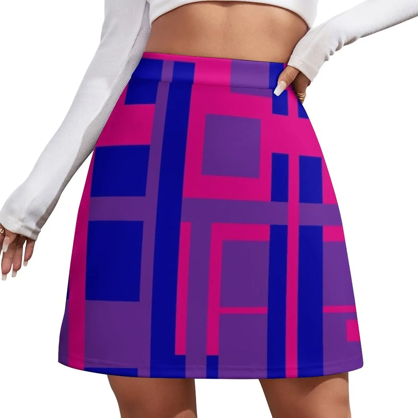 Bisexual Flag Abstract Mini Skirt korean fashion Clothing female womens skirts mini skirt