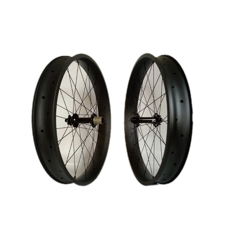 Llantas de carbono para bicicleta fat de 26 pulgadas, llanta de carbono ultraligera de 32 orificios, accesorio de rueda resistente para bicicleta fat de montaña en nieve.