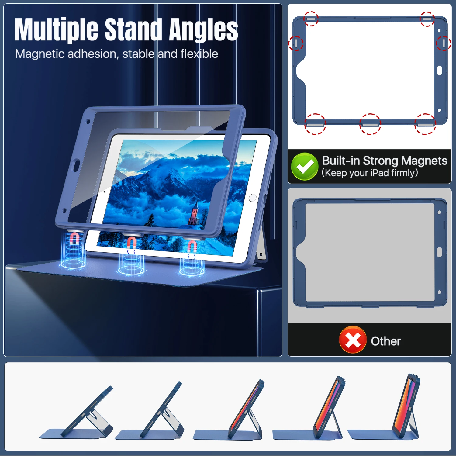 Imagem -05 - Suporte de Visualização Multi-angular para Ipad Estojo com Suporte para Lápis Protetor de Tela Embutido 102 Polegadas 102 Polegadas 2023 Ipad 102 Polegadas