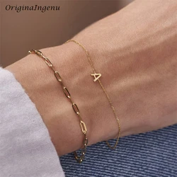 14K Gold Filled Initial Bracelet Custom Letter Jewelry Handmade Gold Bracelet Boho Bracelets Vintage Tarnish Resistant Jewelry