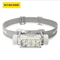 New NITECORE HC65 UHE LED Headlamp DuaHikingl Beam 2000LM Rechargeable 8 LED Headlight with 4000mAh Li-ion Battery for Hiking