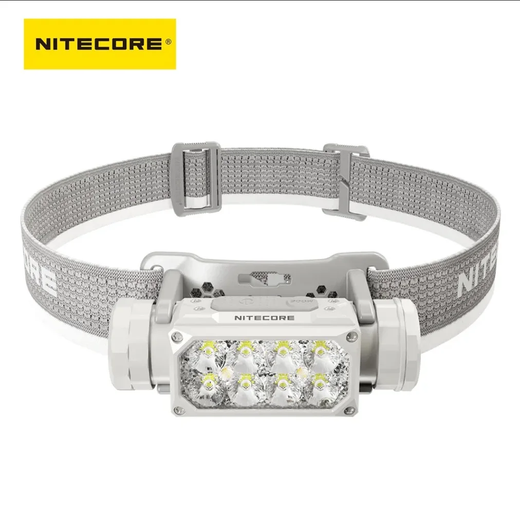 New NITECORE HC65 UHE LED Headlamp DuaHikingl Beam 2000LM Rechargeable 8 LED Headlight with 4000mAh Li-ion Battery for Hiking