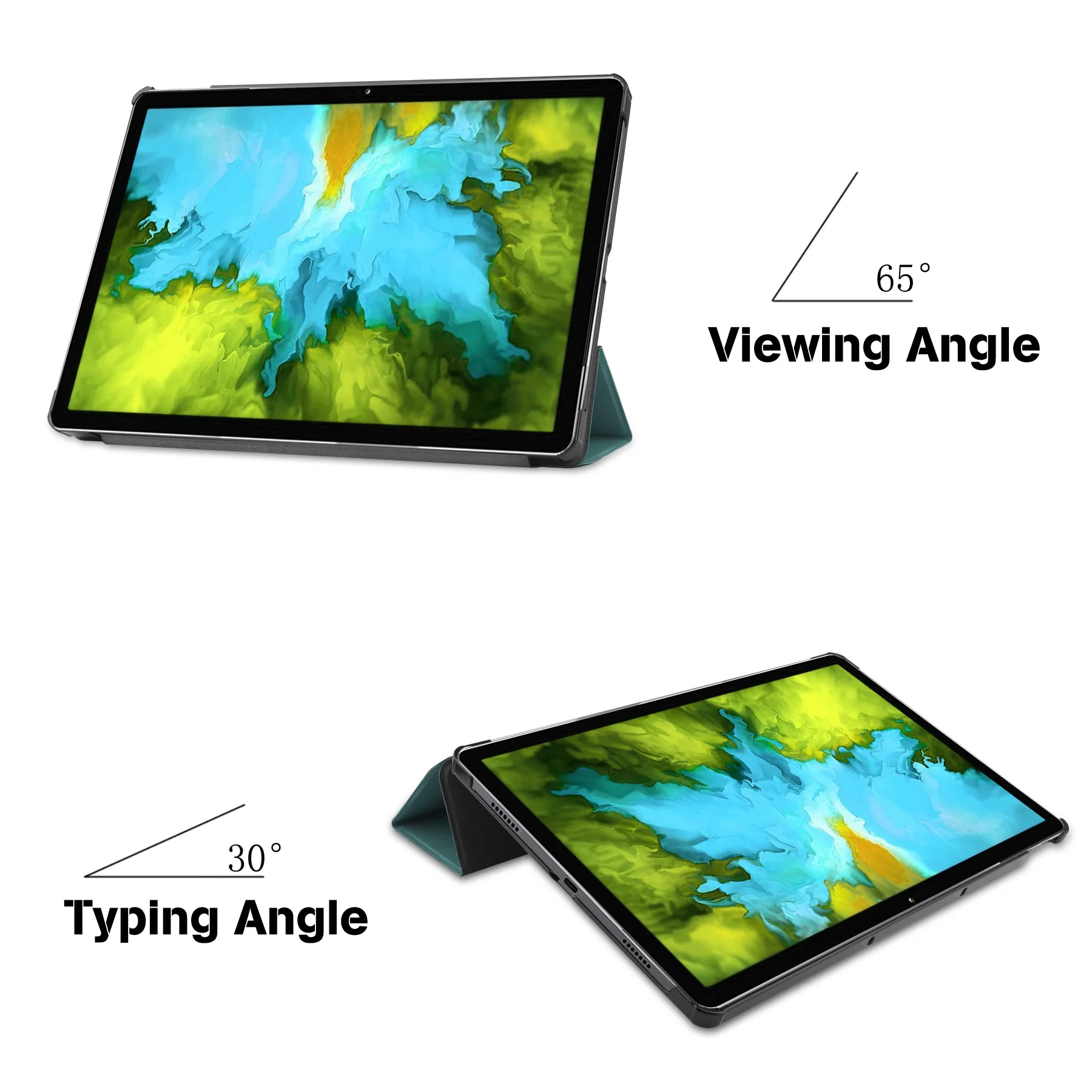Für Samsung Tab A 10.4 A7 T500 Hülle Dreifach Faltbarer Ständer Mehrfarbige Stoßfeste Tablet-Schutzhülle – Detail 6