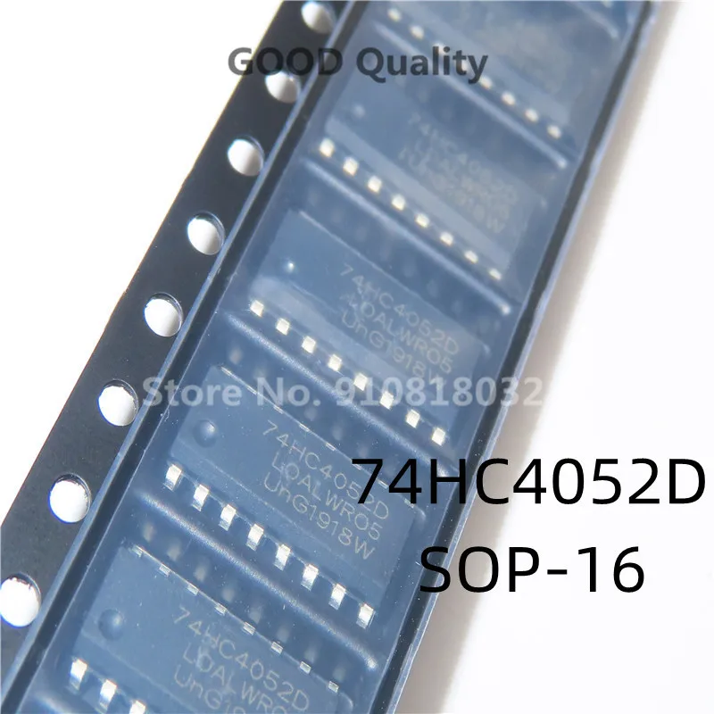 10PCS/LOT 74HC4052 HC4052  SN74HC4052DR 74HC4052D SOP-16 Dual 1 out of 4 analog switch chip In Stock