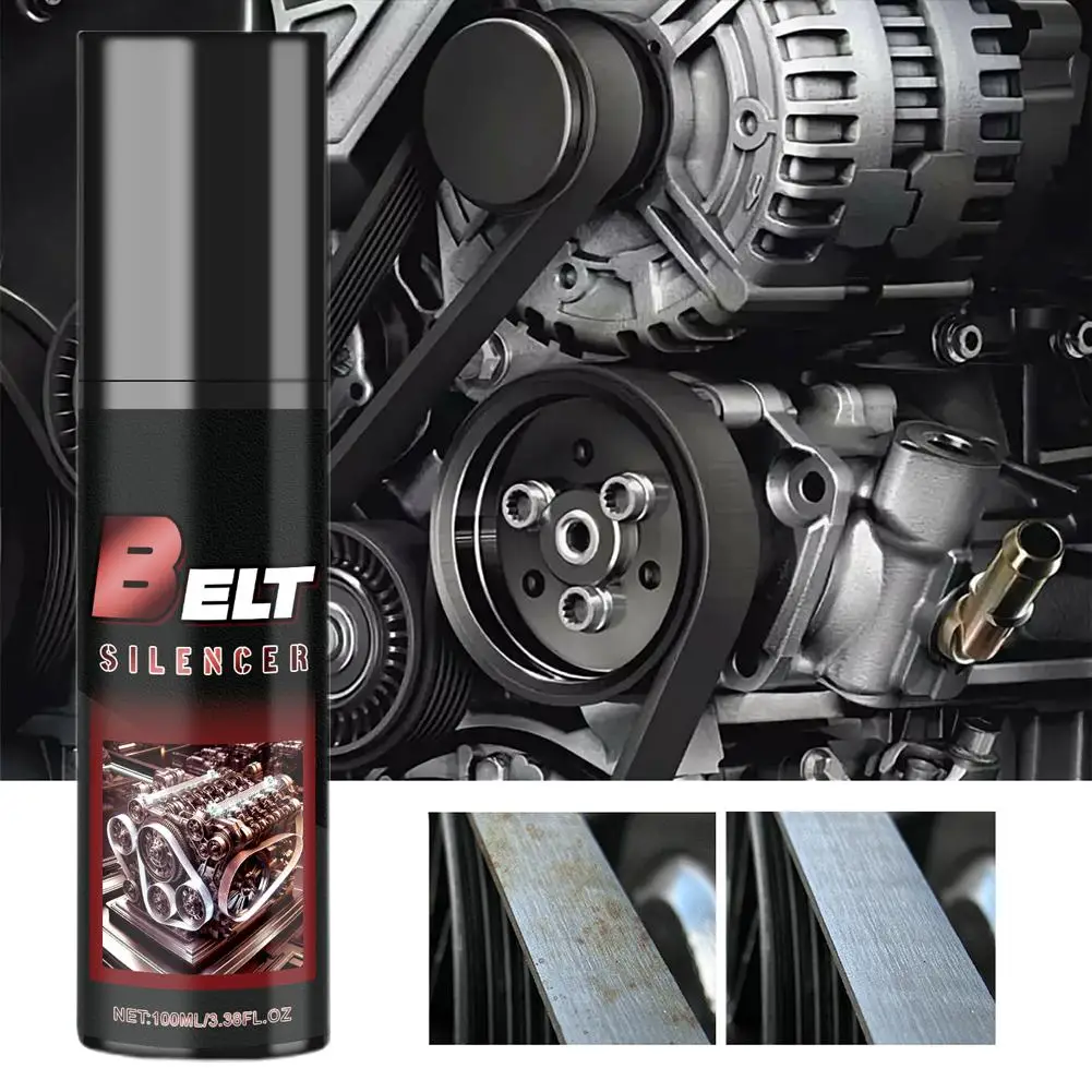 100/200ml Car Belt Noise Spray Auto Engine Belt Silencer Prolongs Belt Life Spray-On Dressing Spray Softening Lubrication Agent