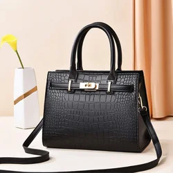 Leather Women Messenger Bags Crocodile Female Crossbody Shoulder Hand bags For Women 2022 High Quality Ladies Handbags