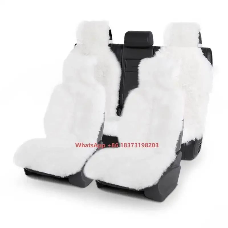 

17 Year Factory Sale Full Set Luxury Warm Fur Car Capes Natural Wool Sheepskin Car Seat Covers