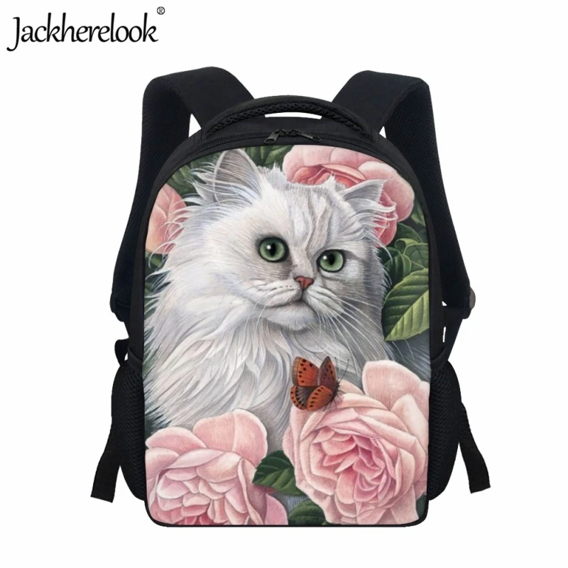 

Jackherelook Kindergarten Student Fashion School Bag Lovely Kitten Book Bag for Children Popular Schoolbags Travel Backpack