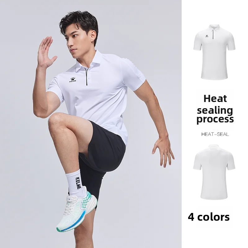 Kelme Herren Poloshirt Revers Wandern Sport T-Shirt Atmungsaktiv Casual Business Kurzarm Outdoor Camping Top