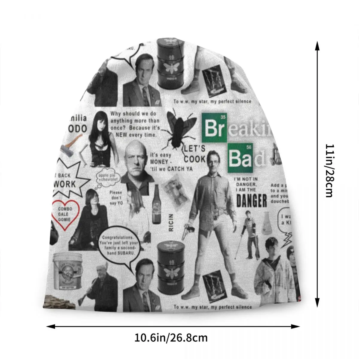 Breaking Heisenberg TV Show Bad Quotes Classic Skullies Beanies Caps Knit Hat Women Men Street Adult Bonnet Hats Outdoor Ski Cap