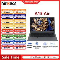Ninkear A15 Air Laptop AMD Ryzen 5 3500U 16GB DDR4 3200 MHz+512GB NVME SSD 15.6 Inch FHD IPS Screen Fingerprint Unlock Notebook