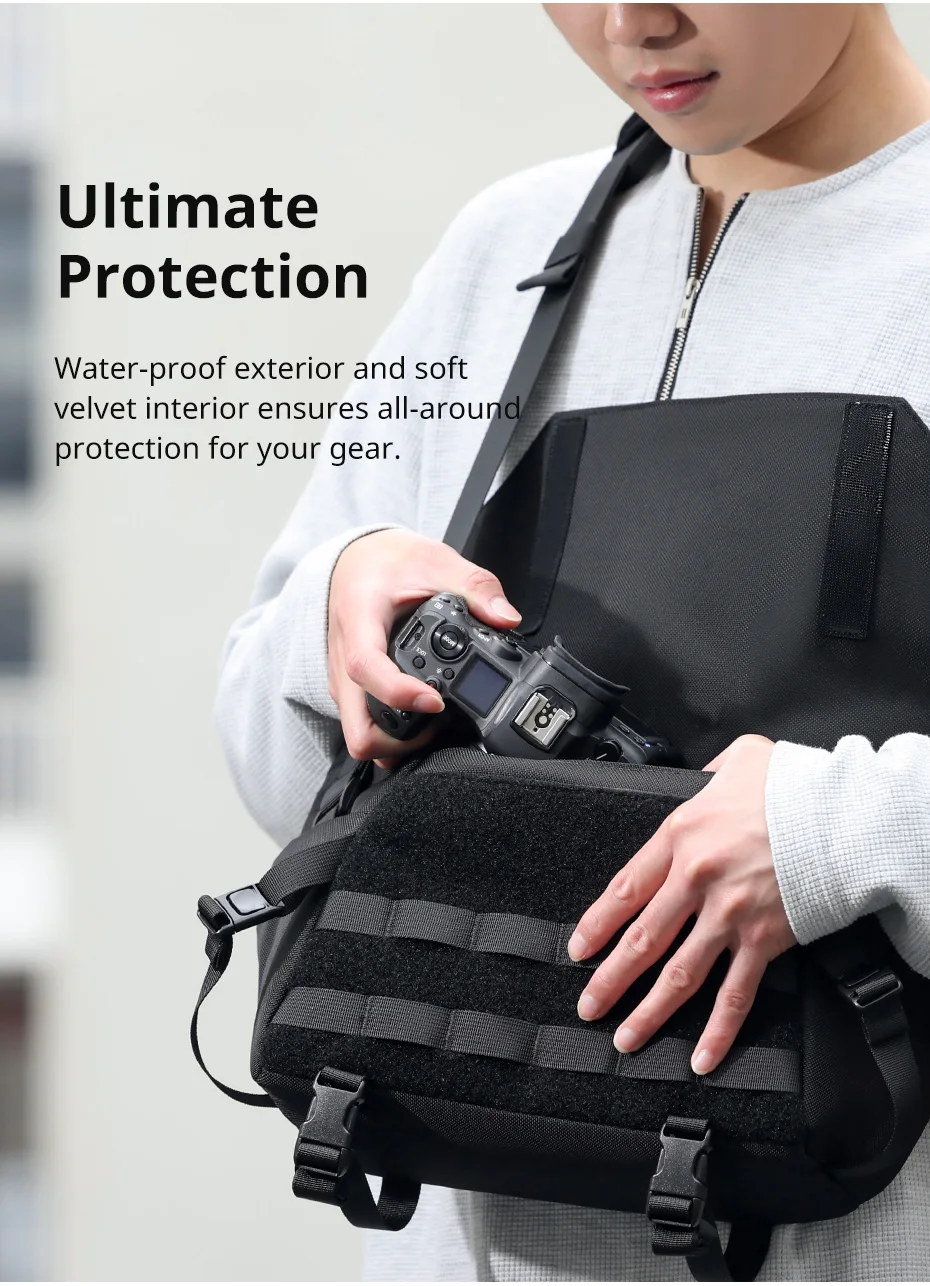 Ulanzi bc08 Schulter tasche Fotografie Umhängetasche für Stativ spiegellose Kamera Smartphone Tablet wasserdichte Tasche – Detail 6