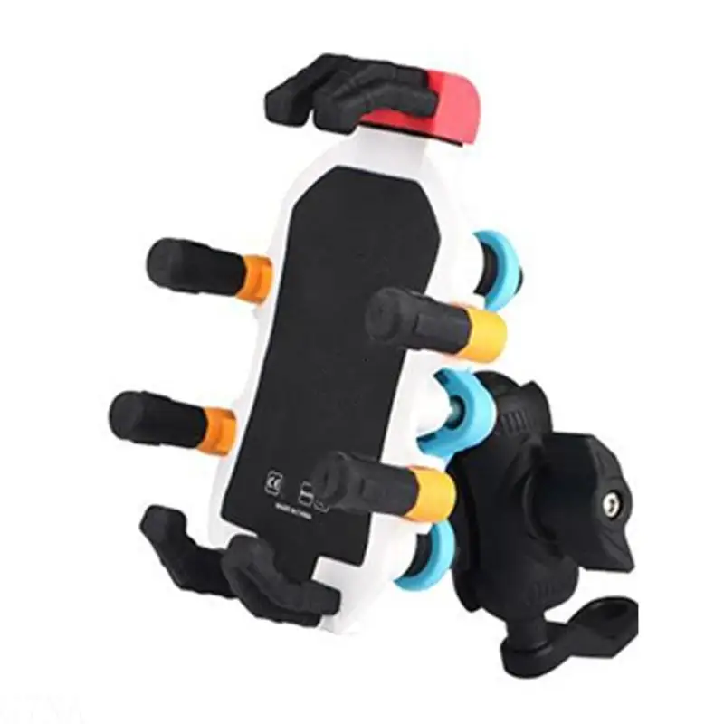 

G7NA Anti Shake Motorcycle Phone Holder with Vibration Dampening One Hand Operation Bike Cellphone Mount for Smartphones