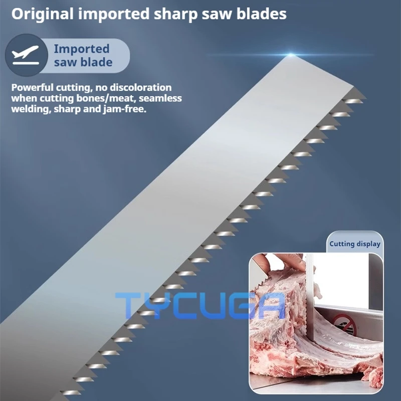 Electric Bone Cutting Sawing Machine Commercial Fast Bandsaw Bone Cutter Automatic Tabletop Stainless Steel  Meat Cut Machine