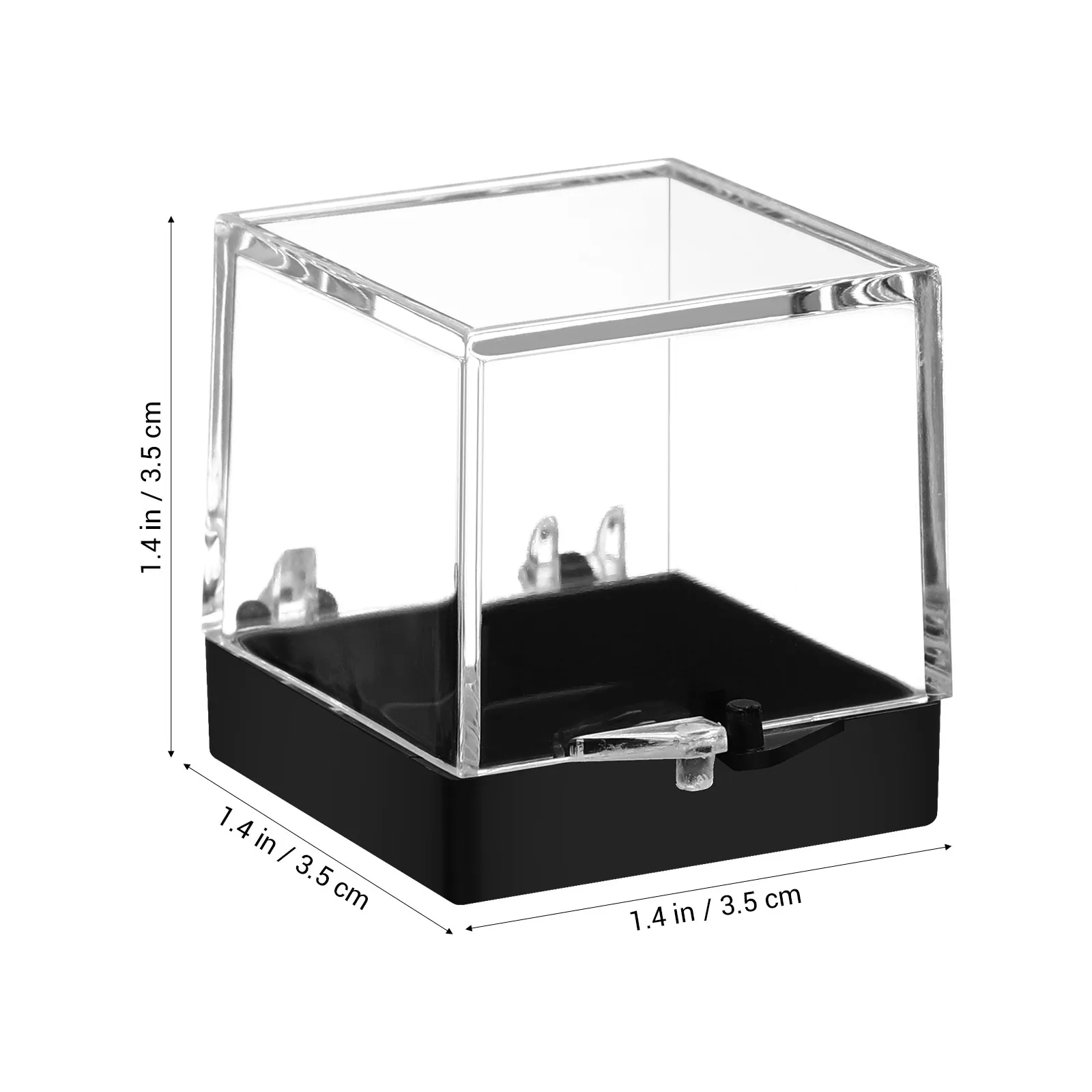 Gemstone Display Box 12 Pcs Transparent Mineral Specimen Storage Containers Small Square Acrylic Case for Rough Stones and Coins - view 3