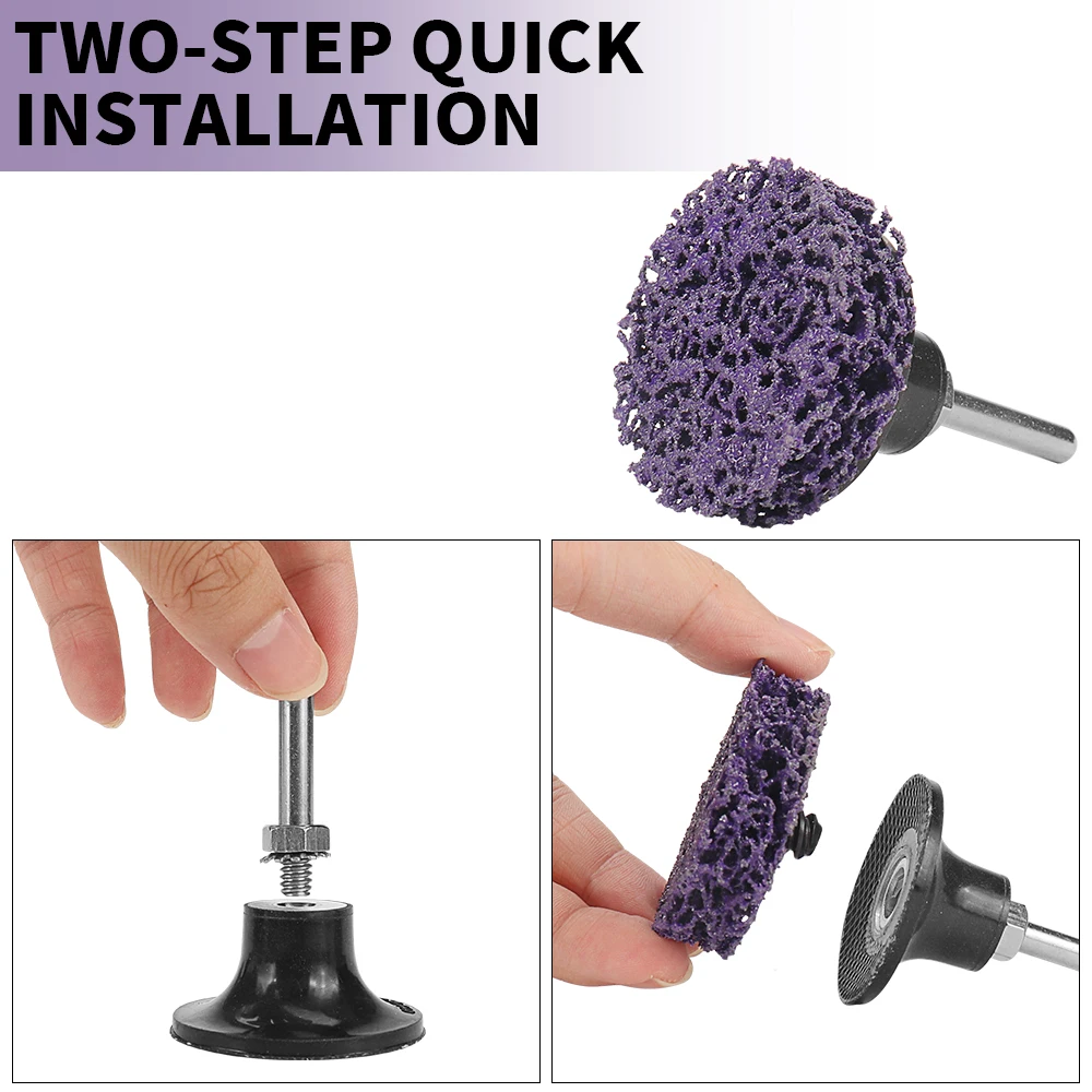 10 pces 2 Polegada rápida mudança fácil tira & discos limpos 50mm para pintura oxidação remoção preparação de superfície automática com 1pc disco almofada titular