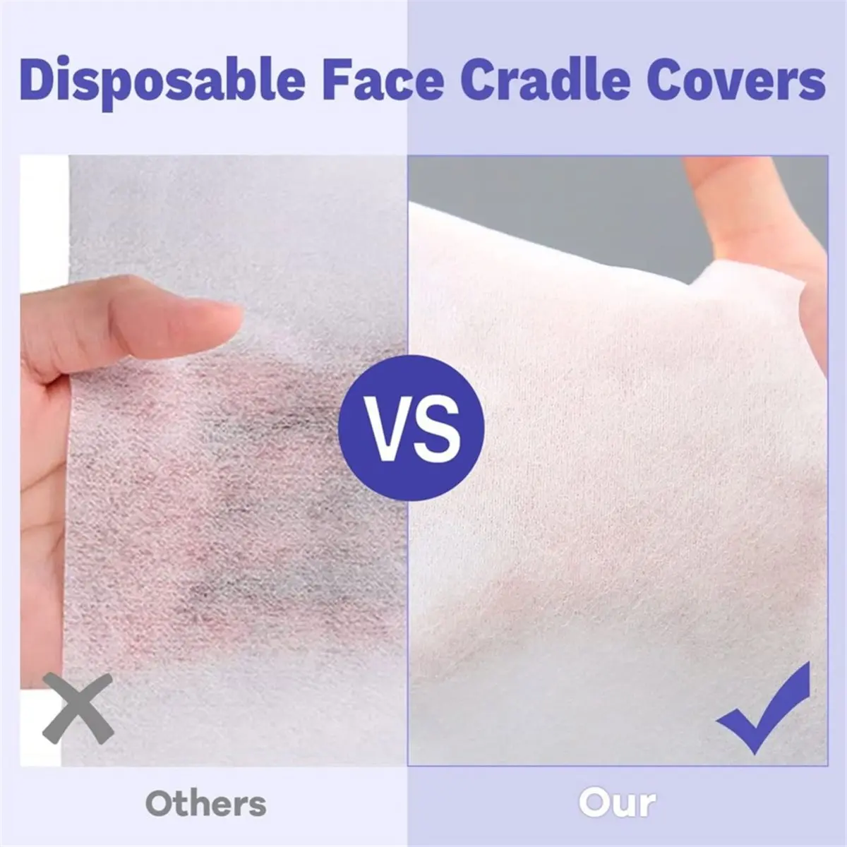 update. 100PCS Disposable Face Cradle Covers, Ultra Soft, Non-Sticking Massage Face Covers, Disposable Beauty Pillowcase Kit