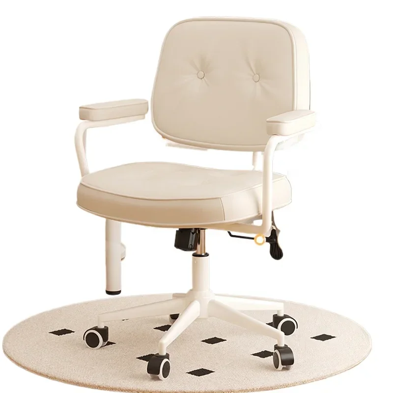 Computer comfortable sedentary seat, home desk girls bedroom backrest lift swivel chair