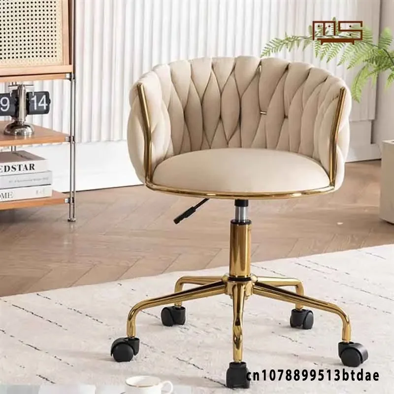 Light Luxury Bedroom Makeup Chair, Comfortable Backrest Lifting Swivel Chair in The Living Room, Kitchen Bar Chair Furniture