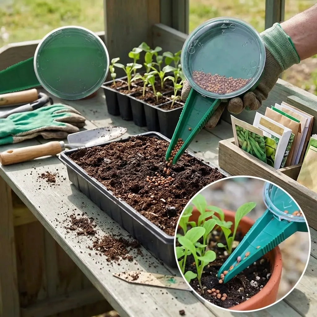 For Home And Garden Decoration Gardening Supplies Seed Sower Planter Hand Held Flower Plant Seeder Hydroponic Systems Plastic