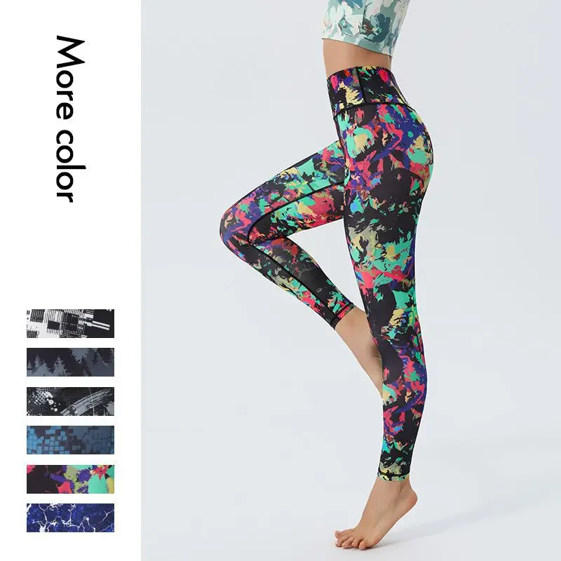 Women New Fashion 3D Printing High Waist Leggings for Fitness Sports Gym Dancing Casual Elastic Outdoor Pant 7Z