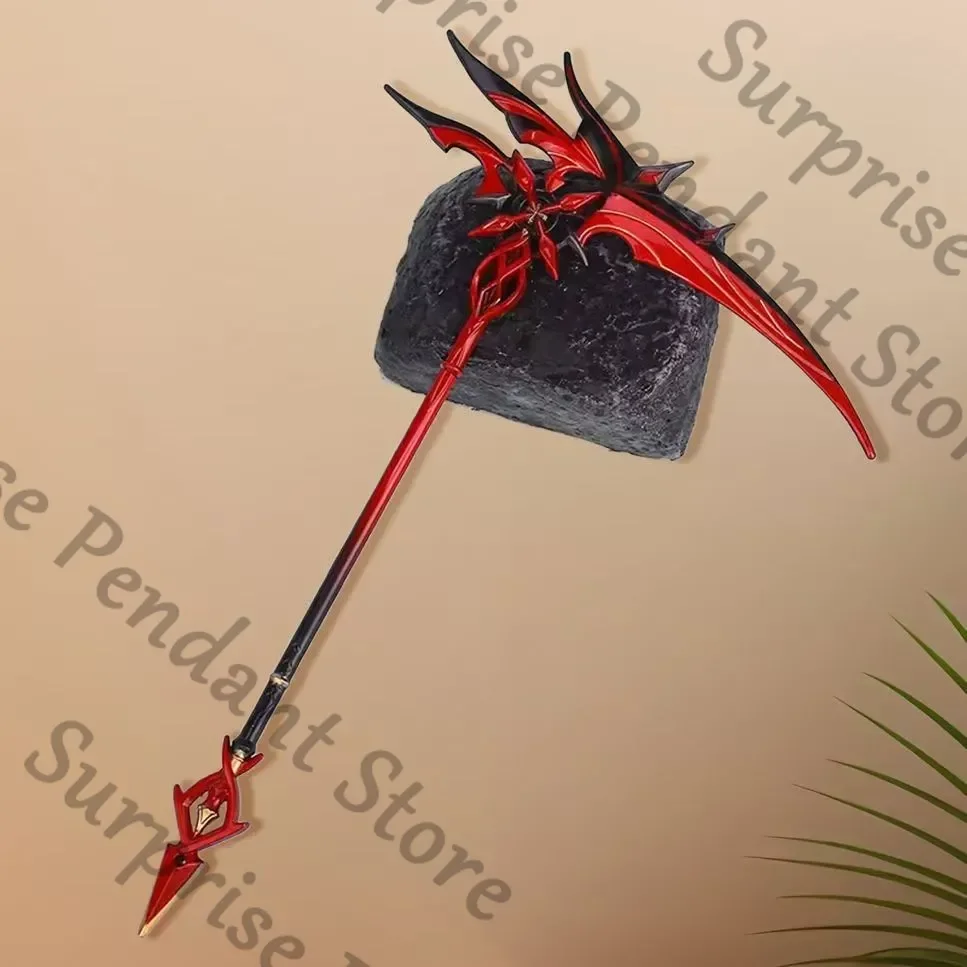 Genshin Impact  Game ambitus Crimson Moon's Semblance metal sickle Arlecchino COS prop 22cm Cool  handmade  model