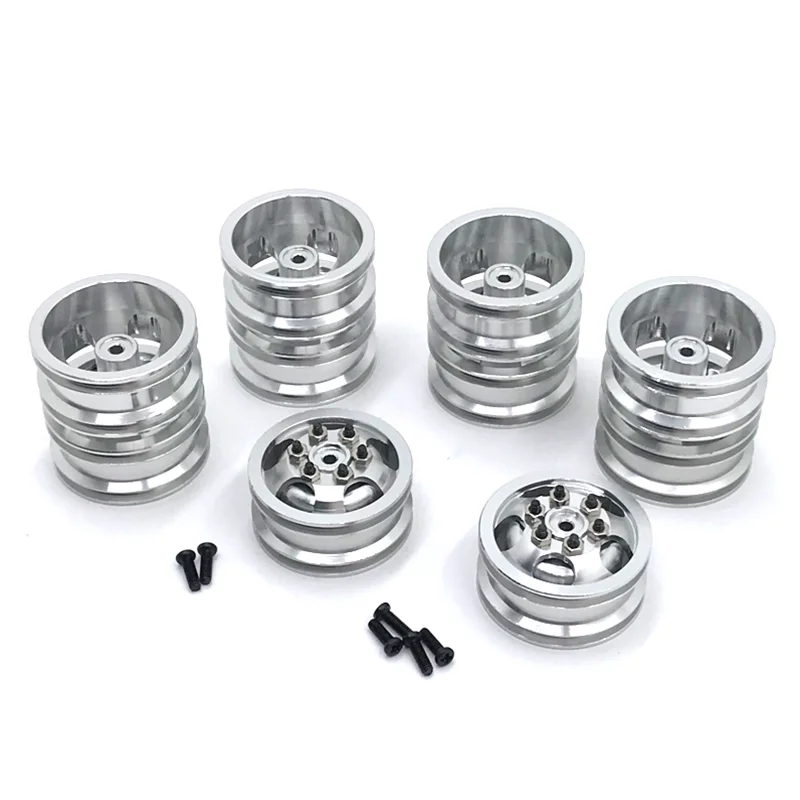 Metal Upgrade Front Single Rear Dual Wheel Hub For WPL B16 B36 HengLong FeiYu JJRC RC Car Parts