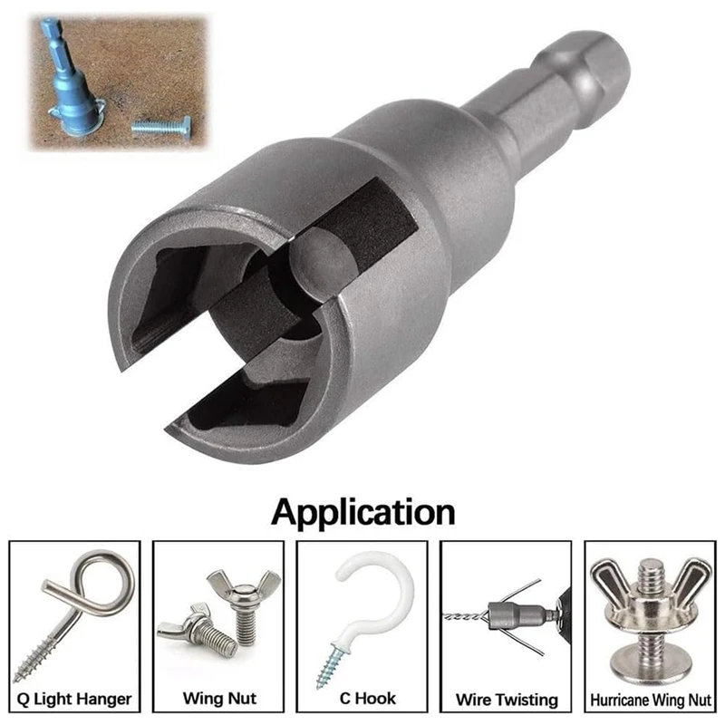 Power Wing Nut Driver Bit Set,Slot Wing Nuts Drill Bit Deep Socket,Wing Nut Socket,Wingnut Driver