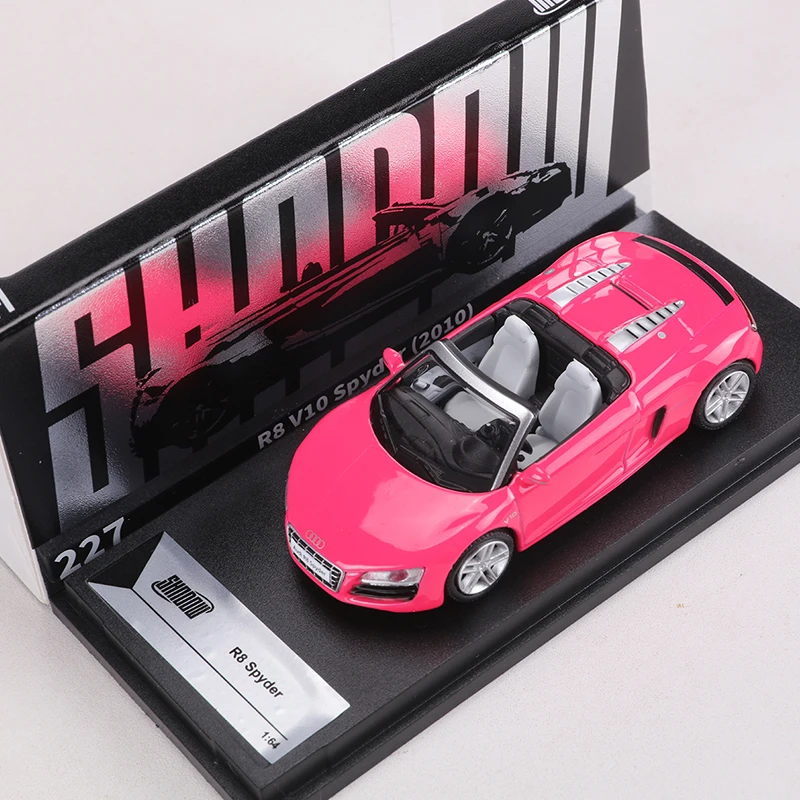 DCT/SHADOW 1/64 أودي R8 V10 سبايدر سيارة سبيكة موتور سيارة دييكاست نموذج معدني الاطفال عيد الميلاد دمى هدايا للأولاد