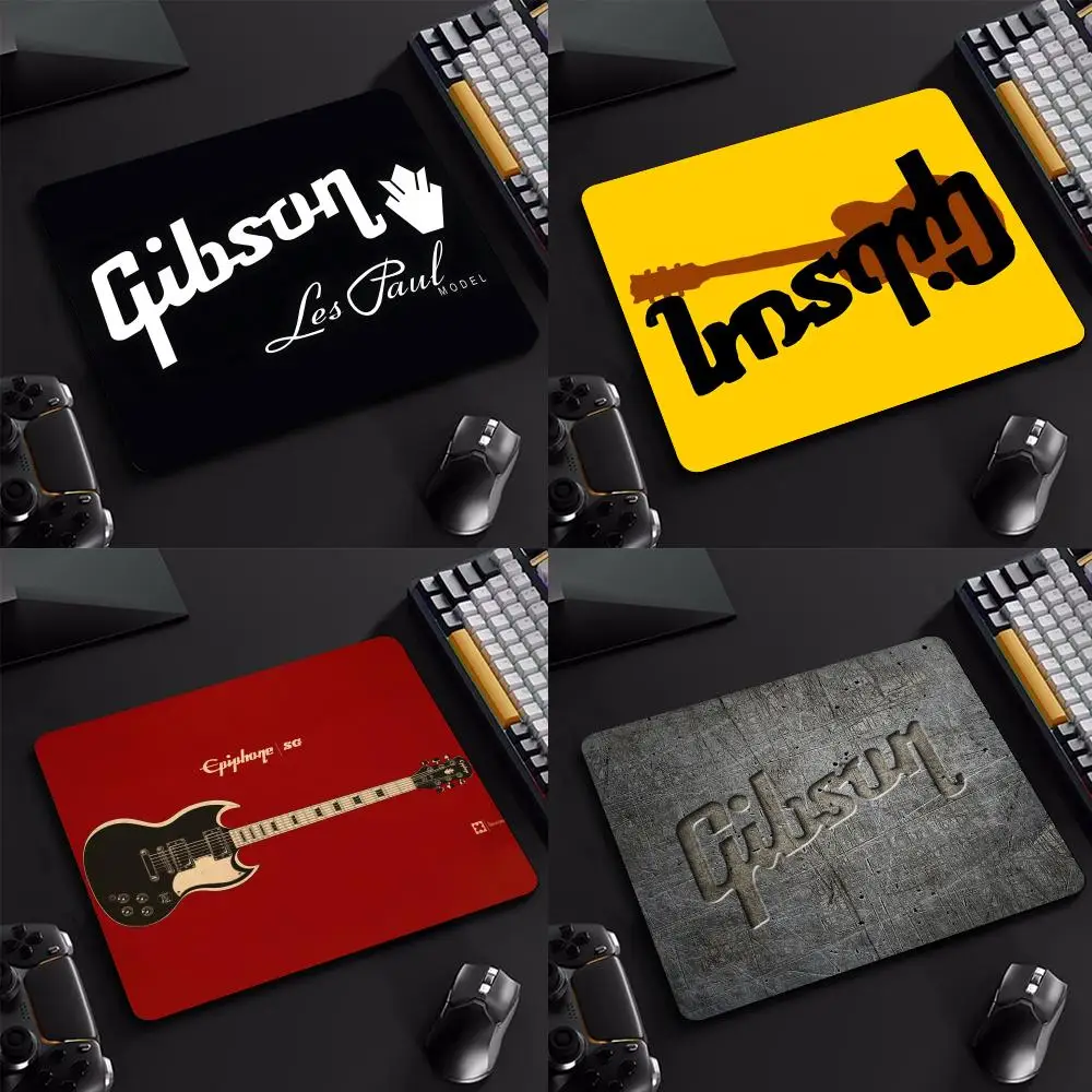 guitar brand gibson Mouse Pad Cartoon rubber Small mouse pad desktop computer office keyboard e-sports ROGs game mouse pad