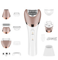 Rechargeable 6-in-1 Portable Hair Remover for Women Body Leg Underarms Facial Hair Removal Tool IPX7 Lady Shaver Clipper