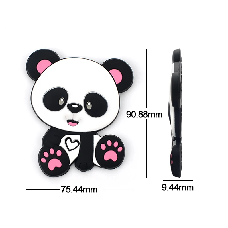 LOFCA Panda Silicone BPA Free Silicone phone key pendant bag panda Jewelry DIY Silicone Keychain jewelry Accessories