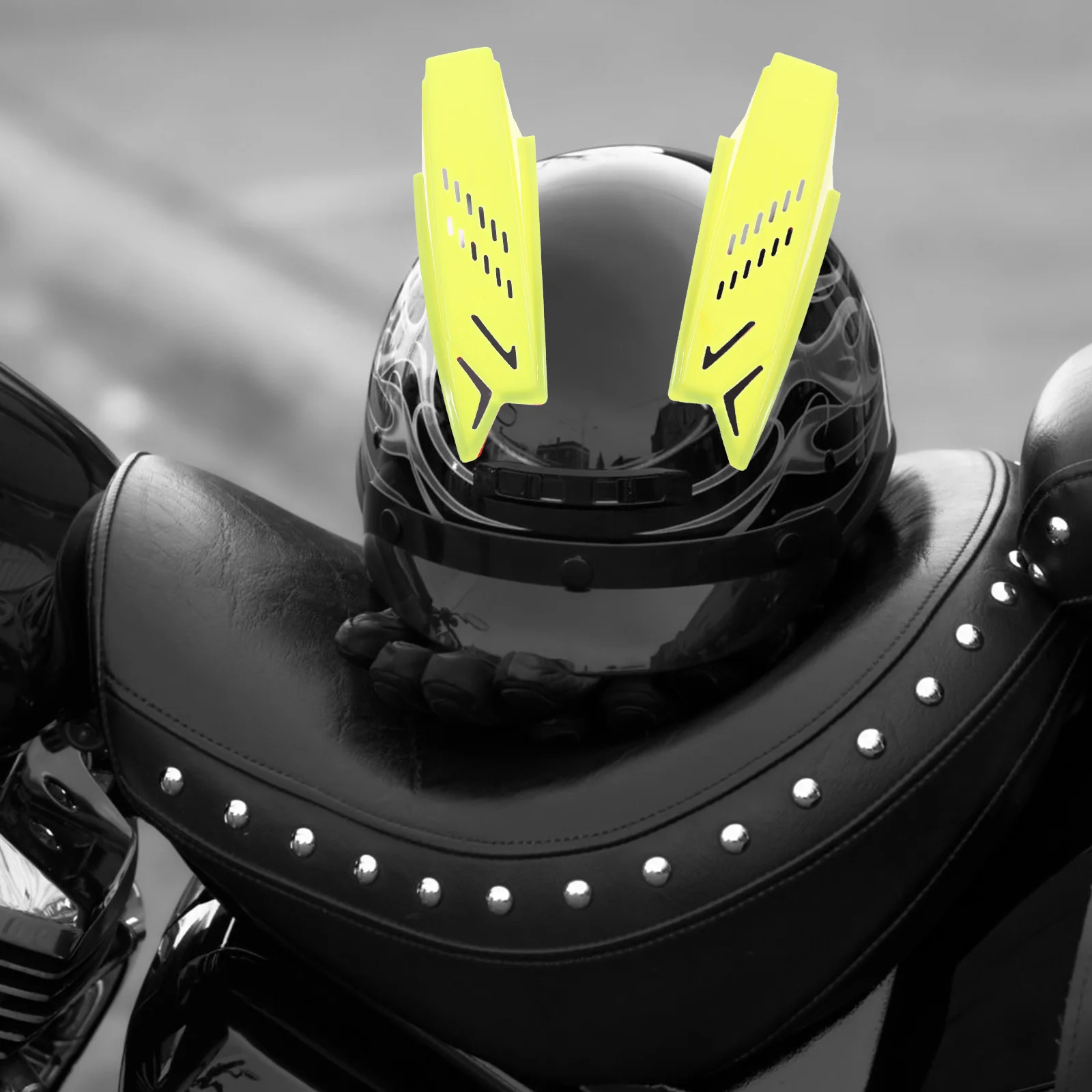 

2pcs Motorcycle Horn Sticker Decor Small Fake Horn For Kids Adults Lightweight Replaceable Accessories Diy