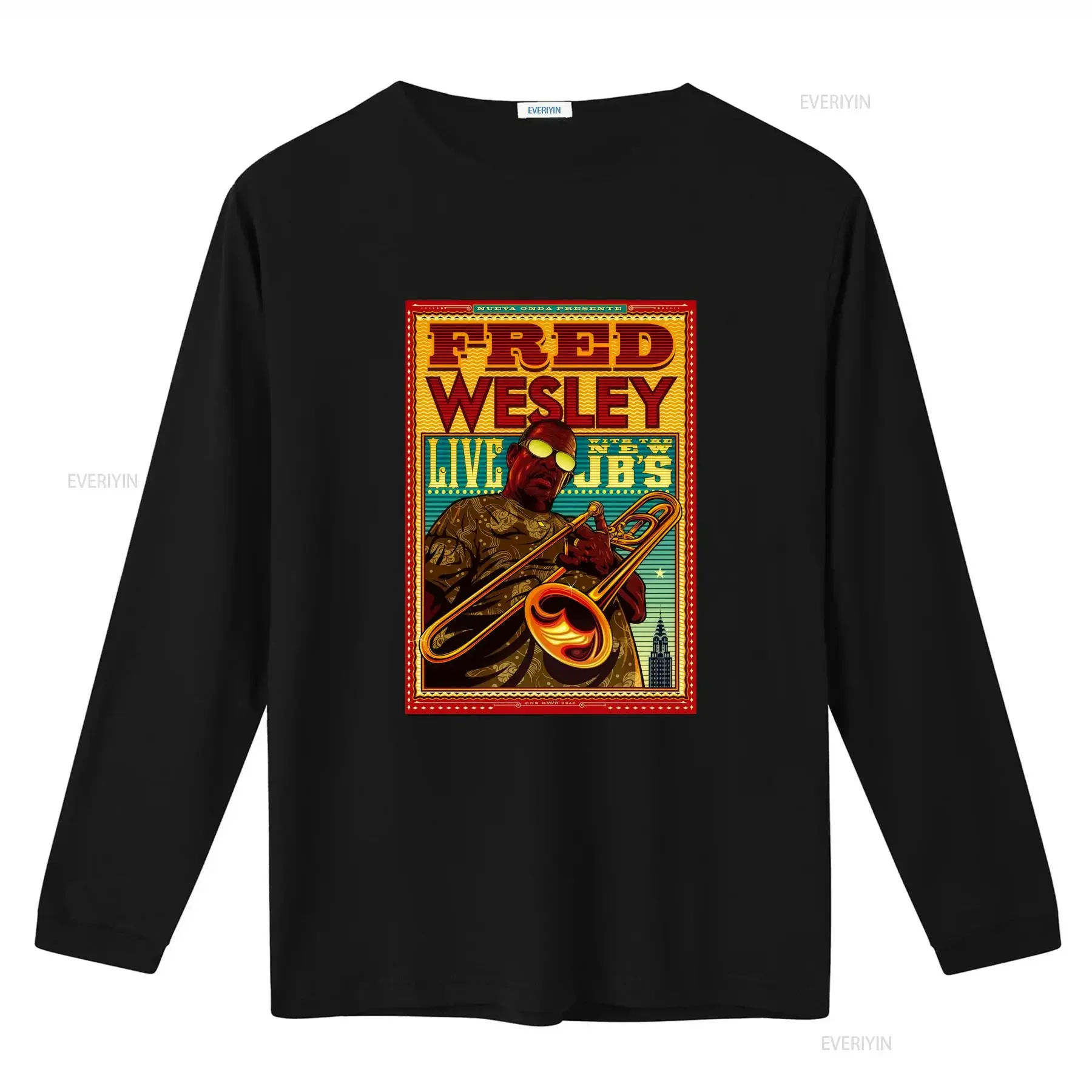Fred Wesley Vintage Funk Soul Band Music Artist Print T Shirt Retro Jazz Style vintage Washed graphic streetwear Unisex