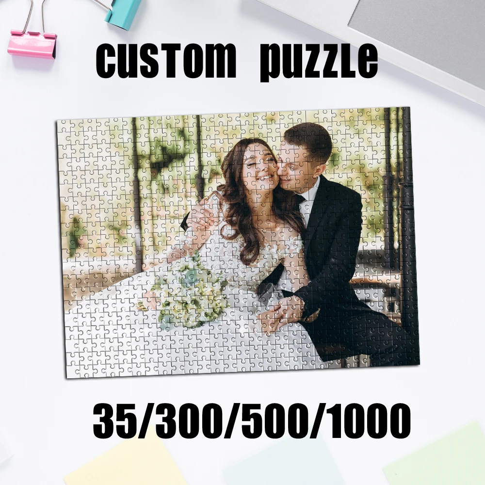35/300pcs  couple Custom Photo Puzzle Jigsaw puzzle Personalized Picture For Children Toy Friend Gift