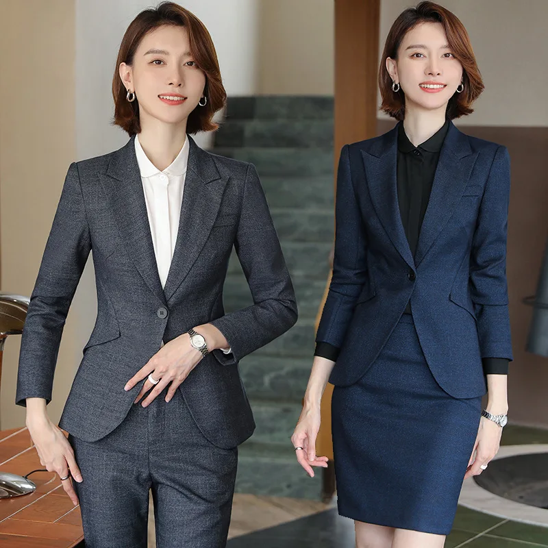 

Suit Suit Interview Formal Wear Women's Autumn and Winter Elegant Small Suit Professional Manager Jewelry Store Gold Store Sales